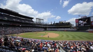 Jul 28, 2014; Atlanta, GA, USA; General view of the seventh inning of a baseball game between the Atlanta Braves and San Diego Padres at Turner Field. Braves won 2-0. Mandatory Credit: Jason Getz-USA TODAY Sports