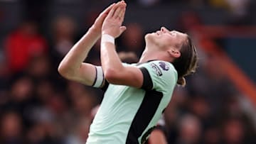 BOURNEMOUTH, ENGLAND - SEPTEMBER 17: Conor Gallagher of Chelsea reacts after a missed chance during the Premier League match between AFC Bournemouth and Chelsea FC at Vitality Stadium on September 17, 2023 in Bournemouth, England. (Photo by Ryan Pierse/Getty Images)