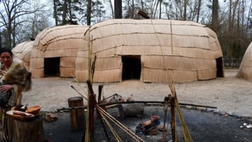 Located at the Jamestown Settlement museum, this living museum shows a Powhatan Indian village