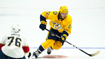 NASHVILLE, TN - SEPTEMBER 19: Kevin Fiala