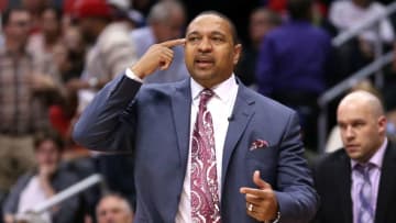 LOS ANGELES, CA - APRIL 29: Head coach Mark Jackson of the Golden State Warriors gives instructions in the game against the Los Angeles Clippers in Game Five of the Western Conference Quarterfinals during the 2014 NBA Playoffs at Staples Center on April 29, 2014 in Los Angeles, California. NOTE TO USER: User expressly acknowledges and agrees that, by downloading and or using this photograph, User is consenting to the terms and conditions of the Getty Images License Agreement. (Photo by Stephen Dunn/Getty Images)