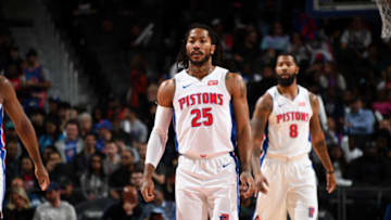 Detroit Pistons Derrick Rose. (Photo by Chris Schwegler/NBAE via Getty Images)