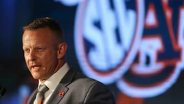 Auburn football Head Coach Bryan Harsin speaks in the main media room in the Hyatt Regency during SEC Media Days in Hoover, Ala., Thursday, July 22, 2021. [Staff Photo/Gary Cosby Jr.]