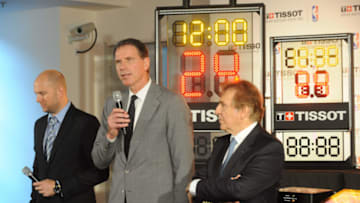 SHANGHAI, CHINA - OCTOBER 8: Kiki Vandeweghe, Vice President of Basketball Operations for the NBA speaks during the Tissot press announcement as part of the 2016 Global Games - China at Mercedes Benz Arena on October 8, 2016 in Shanghai, China. NOTE TO USER: User expressly acknowledges and agrees that, by downloading and/or using this photograph, user is consenting to the terms and conditions of the Getty Images License Agreement. Mandatory Copyright Notice: Copyright 2016 NBAE (Photo by Randy Belice/NBAE via Getty Images)