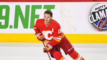 CALGARY, AB - APRIL 12: Matthew Tkachuk #19 of the Calgary Flames in action against the Seattle Kraken during an NHL game at Scotiabank Saddledome on April 12, 2022 in Calgary, Alberta, Canada. (Photo by Derek Leung/Getty Images)