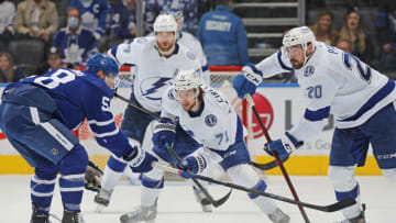 Anthony Cirelli #71, Tampa Bay Lightning, Stanley Cup Playoffs (Photo by Claus Andersen/Getty Images)