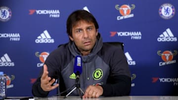 COBHAM, ENGLAND - NOVEMBER 18: Antonio Conte of Chelsea during a press conference at Chelsea Training Ground on November 18, 2016 in Cobham, England. (Photo by Darren Walsh/Chelsea FC via Getty Images)