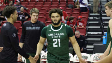 LAS VEGAS, NEVADA - FEBRUARY 19: David Roddy #21 of the Colorado State Rams (Photo by Ethan Miller/Getty Images)