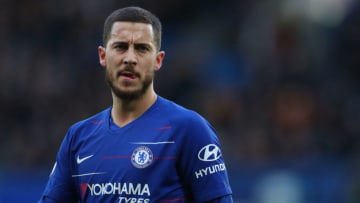 LONDON, ENGLAND - FEBRUARY 02: Eden Hazard of Chelsea during the Premier League match between Chelsea FC and Huddersfield Town at Stamford Bridge on February 02, 2019 in London, United Kingdom. (Photo by Catherine Ivill/Getty Images)