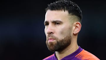 SWANSEA, WALES - MARCH 16: Nicolas Otamendi of Manchester City during the FA Cup Quarter Final match between Swansea City and Manchester City at Liberty Stadium on March 16, 2019 in Swansea, United Kingdom. (Photo by Harry Trump/Getty Images)