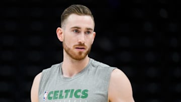 SALT LAKE CITY, UT - FEBRUARY 26: Gordon Hayward #20 of the Boston Celtics warms up before a game against the Utah Jazz at Vivint Smart Home Arena on February 26, 2020 in Salt Lake City, Utah. NOTE TO USER: User expressly acknowledges and agrees that, by downloading and/or using this photograph, user is consenting to the terms and conditions of the Getty Images License Agreement. (Photo by Alex Goodlett/Getty Images)