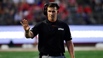 PISCATAWAY, NJ - AUGUST 30: Head coach Walt Bell of the Massachusetts Minutemen (Photo by Corey Perrine/Getty Images)