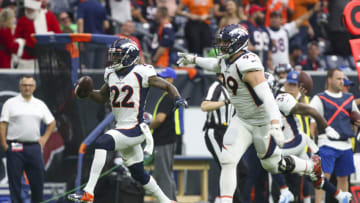Denver Broncos strong safety Kareem Jackson (22) celebrates - John Glaser-USA TODAY Sports