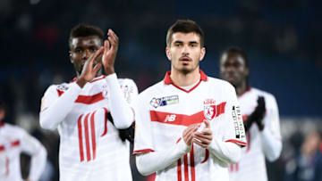 Martin Terrier of Lille during the French League Cup match between Paris Saint Germain and Lille at Parc des Princes on December 14, 2016 in Paris, France. (Photo by Nolwenn Le Gouic/Icon Sport) (Photo by Nolwenn Le Gouic/Icon Sport via Getty Images)