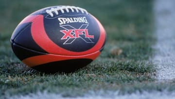 3 Feb 2001: A view of the XFL football taken on the field before the game between the Las Vegas Outlaws and the New York/New Jersey Hitmen at the Sam Boyd Stadium in Las Vegas, Nevada. The Outlaws defeated the Hitmen 19-0.Mandatory Credit: Todd Warshaw /Allsport