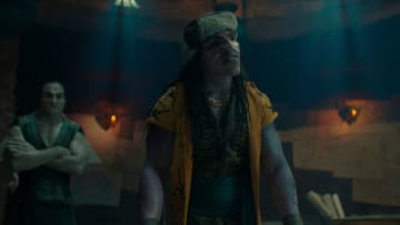 One Piece. (L to R) Jandre Le Roux as Kuroobi, McKinley Belcher III as Arlong in season 1 of One Piece. Cr. Courtesy of Netflix © 2023