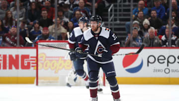 DENVER, COLORADO - JANUARY 18: J.T. Compher #37 of the Colorado Avalanche skates against the St Louis Blues at Pepsi Center on January 18, 2020 in Denver, Colorado. The Avalanche defeated the Blues 5-3. (Photo by Michael Martin/NHLI via Getty Images)