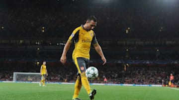 LONDON, ENGLAND - SEPTEMBER 28: Santi Cazorla of Arsenal during the UEFA Champions League match between Arsenal FC and FC Basel 1893 at Emirates Stadium on September 28, 2016 in London, England. (Photo by Stuart MacFarlane/Arsenal FC via Getty Images)