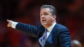 KNOXVILLE, TN - MARCH 2: Kentucky Wildcats head coach John Calipari coaching during a college basketball game between the Tennessee Volunteers and Kentucky Wildcats on March 2, 2019, at Thompson-Boling Arena in Knoxville, TN. (Photo by Bryan Lynn/Icon Sportswire via Getty Images)