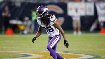 CHICAGO, IL - OCTOBER 09: Trae Waynes #26 of the Minnesota Vikings in action during a game against the Chicago Bears at Soldier Field on October 9, 2017 in Chicago, Illinois. The Vikings won 20-17. (Photo by Joe Robbins/Getty Images)