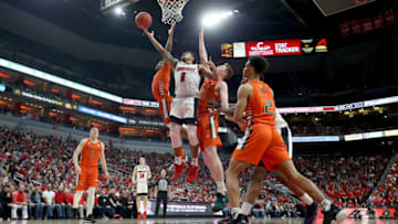 LOUISVILLE, KENTUCKY - JANUARY 07: Lamarr Kimble #0 of the Louisville Cardinals shoots the ball during the game against the Miami Hurricanes at KFC YUM! Center on January 07, 2020 in Louisville, Kentucky. (Photo by Andy Lyons/Getty Images)