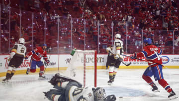 Robin Lehner after the Canadiens beat the Golden Knights in the playoffs. (Photo by Vaughn Ridley/Getty Images)