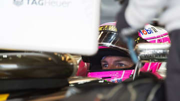 Nov 1, 2014; Austin, TX, USA; McLaren driver Jenson Button (22) of Great Britain during practice for the 2014 U.S. Grand Prix at Circuit of the Americas. Mandatory Credit: Jerome Miron-USA TODAY Sports