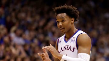 LAWRENCE, KS - FEBRUARY 01: Devonte' Graham