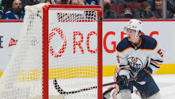Edmonton Oilers forward Kailer Yamamoto (56) Mandatory Credit: Bob Frid-USA TODAY Sports