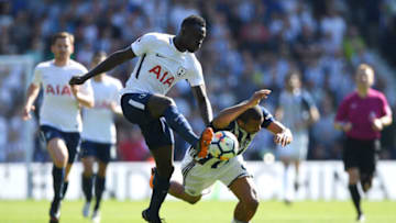 WEST BROMWICH, ENGLAND - MAY 05: Davinson Sanchez of Tottenham Hotspur and Jose Salomon Rondon of West Bromwich Albion in action during the Premier League match between West Bromwich Albion and Tottenham Hotspur at The Hawthorns on May 5, 2018 in West Bromwich, England. (Photo by Shaun Botterill/Getty Images)