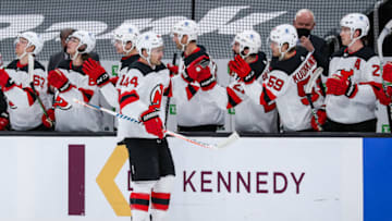 New Jersey Devils left wing Miles Wood (44): ( Paul Rutherford-USA TODAY Sports)