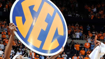 NASHVILLE, TN - MARCH 04: Glory Johnson #25 and Shekinna Stricklen #40 of the Tennessee Volunteers celebrate after defeating the LSU Tigers in the SEC Women's Basketball Tournament Championship game at the Bridgestone Arena on March 4, 2012 in Nashville, Tennessee. (Photo by Frederick Breedon/Getty Images)