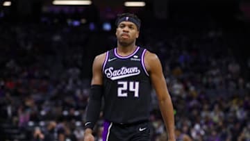 Dec 26, 2021; Sacramento, California, USA; Sacramento Kings guard Buddy Hield (24) during the game against the Memphis Grizzlies at Golden 1 Center. Mandatory Credit: Sergio Estrada-USA TODAY Sports
