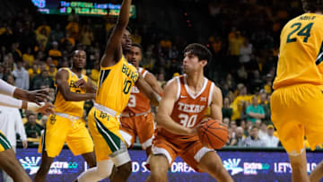 Brock Cunningham, Adam Flagler, Texas basketball Mandatory Credit: Chris Jones-USA TODAY Sports
