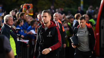 HUDDERSFIELD, ENGLAND - OCTOBER 20: Jordan Henderson(L) and James Milner of Liverpool arrive at the stadium prior to kick off during the Premier League match between Huddersfield Town and Liverpool FC at John Smith's Stadium on October 20, 2018 in Huddersfield, United Kingdom. (Photo by Michael Regan/Getty Images)