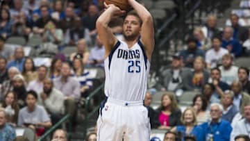 Mar 7, 2016; Dallas, TX, USA; Dallas Mavericks forward Chandler Parsons (25) makes a three point shot against the Los Angeles Clippers during the first quarter at the American Airlines Center. Mandatory Credit: Jerome Miron-USA TODAY Sports
