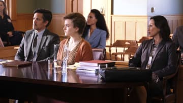 CRUEL SUMMER - "Hostile Witness" - Kate and Jeanette's worlds collide as the court date arrives, finally forcing the two young women to answer the question on everyone's mind, but the answer comes with a price that not everyone can pay. The season finale of "Cruel Summer" airs Tuesday, June 15 at 10:00 p.m. on Freeform. (Freeform/Bill Matlock)MICHAEL LANDES, CHIARA AURELIA, NICOLE BILDERBACK