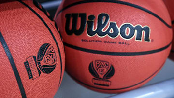 LAS VEGAS, NEVADA - MARCH 15: Basketballs are shown in a ball rack before a semifinal game of the Pac-12 basketball tournament between the Colorado Buffaloes and the Washington Huskies at T-Mobile Arena on March 15, 2019 in Las Vegas, Nevada. (Photo by Ethan Miller/Getty Images)
