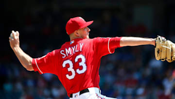 ARLINGTON, TX - JUNE 9: Drew Smyly #33 of the Texas Rangers pitches against the Oakland Athletics during the first inning at Globe Life Park in Arlington on June 9, 2019 in Arlington, Texas. (Photo by Ron Jenkins/Getty Images)
