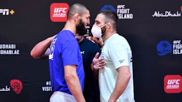 Khamzat Chimaev vs. John Phillips (Photo by Jeff Bottari/Zuffa LLC via Getty Images)