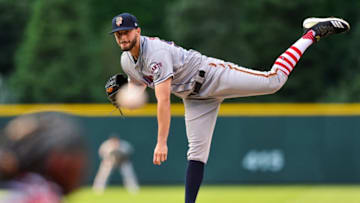 FanDuel MLB: DENVER, CO - JULY 4: Andrew Suarez #59 of the San Francisco Giants pitches against the Colorado Rockies in the first inning of a game at Coors Field on July 4, 2018 in Denver, Colorado. (Photo by Dustin Bradford/Getty Images)