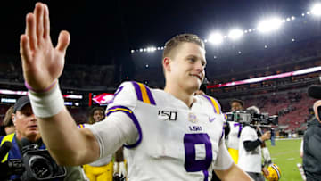 Joe Burrow #9 of the LSU Tigers. (Photo by Todd Kirkland/Getty Images)