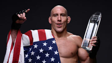 LAS VEGAS, NV - JULY 07: Jesse Taylor poses for a post fight portrait backstage after his victory over Dhiego Lima during The Ultimate Fighter Finale at T-Mobile Arena on July 7, 2017 in Las Vegas, Nevada. (Photo by Mike Roach/Zuffa LLC/Zuffa LLC via Getty Images)