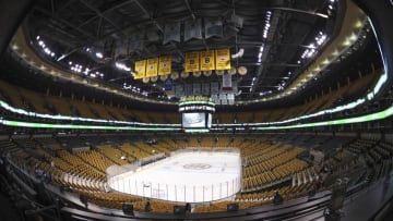 Apr 7, 2016; Boston, MA, USA; A general view of the TD Garden before a game between the Boston Bruins and Detroit Red Wings. Mandatory Credit: Bob DeChiara-USA TODAY Sports