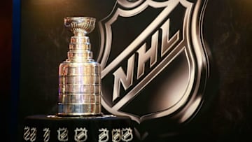 LAS VEGAS, NV - JUNE 20: A general view of the Stanley Cup trophy is seen being displayed at the Park Theater Retail Store at Monte Carlo Resort and Casino on June 20, 2017 in Las Vegas, Nevada. (Photo by Jeff Vinnick/NHLI via Getty Images)