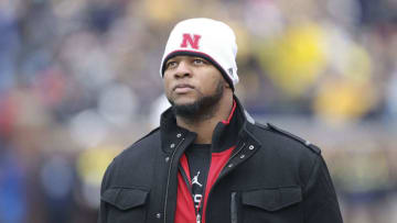ANN ARBOR, MI - NOVEMBER 19: Former Nebraska and current Detroit Lions player Ndamukong Suh watch the action from the sidelines during the game at Michigan Stadium on November 19, 2011 in Ann Arbor, Michigan. Michigan defeated Nebraska 45-17. (Photo by Leon Halip/Getty Images)