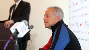 CARY, NC - FEBRUARY 28: U.S. Men's National Team head coach Dave Sarachan during the United States Men's National Team press conference on February 28, 2018 at Sahlen's Stadium at WakeMed Soccer Park in Cary, NC to preview an upcoming international friendly they will be playing. (Photo by Andy Mead/YCJ/Icon Sportswire via Getty Images)