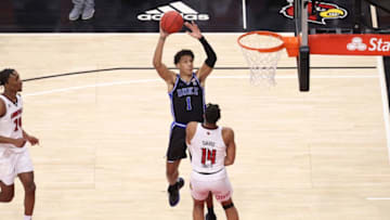 Duke basketball forward Jalen Johnson (Photo by Andy Lyons/Getty Images)