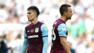 LONDON, ENGLAND - MAY 26: Jack Grealish and John Terry of Aston Villa look dejected following the Sky Bet Championship Play Off Final between Aston Villa and Fulham at Wembley Stadium on May 26, 2018 in London, England. (Photo by Clive Mason/Getty Images)