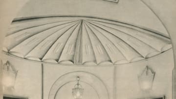 The Penna D'Oca Restaurant, The cocktail Bar', circa 1928. A Photograph of the Penna D'Oca Restaurants Cocktail Bar in Milan, designed by Tomaso Buzzi, Emilio Lancia, Michele Marelli and Gio Ponti. From The Studio Volume 96. (London Offices of the Studio, London, 1928). Artist Emilio Lancia, Michele Marelli, Gio Ponti, Unknown.(Photo by The Print Collector/Getty Images)